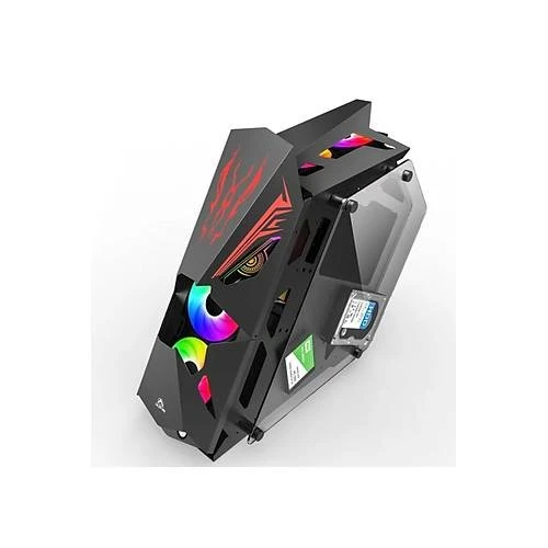 REVENGE DARK LORD 650W 80+ TEMPERLI CAM SIYAH 8X12CM RGB FAN ROBOTİK ATX KASA ürün görseli