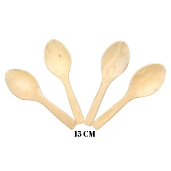 15 cm Şimşir Ağacı Oyma Oyun Kaşığı 4'lü