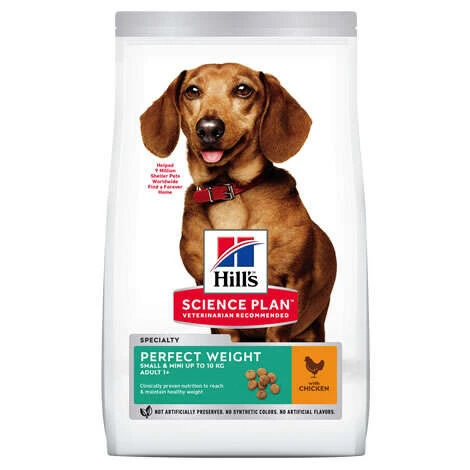 Hill's Hills Perfect Weight Adult Tavuklu Small Mini Adult Yetişkin Köpek Maması Kilo Koruma Maması 1,5kg - 2