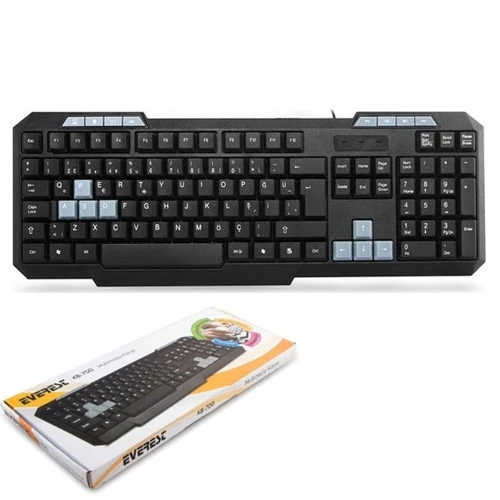 EVEREST KB-700 Q TR Usb Multimedya Klavye Siyah ürün görseli