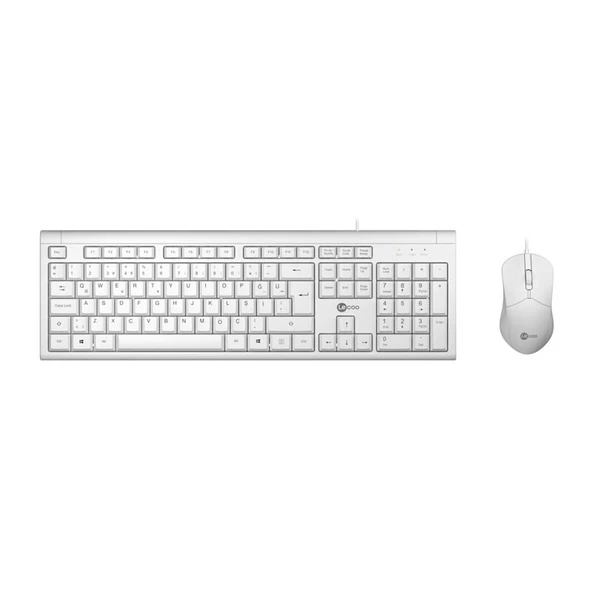 LENOVO LECOO Q Usb Kablolu Beyaz Klavye/Mouse Set CM101 ürün görseli