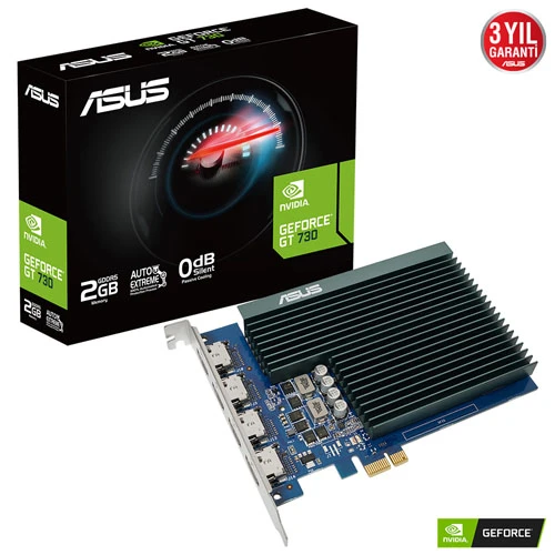 ASUS Nvidia 2GB GT730 GDDR5 64 Bit GT730-4H-SL-2GD5 4xHDMI 16X ürün görseli 1