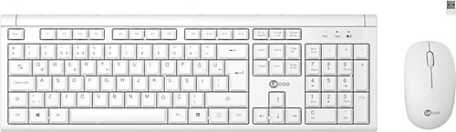 LENOVO LECOO Q Kablosuz Beyaz Klavye/Mouse Set KW200 ürün görseli
