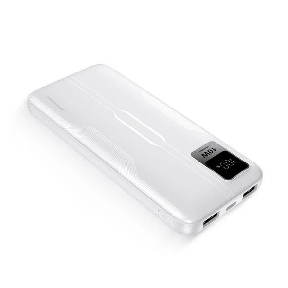 Polosmart PSM130 Taşınabilir 20W PD Çıkışı Dijital Göstergeli Şarj Cihazı Powerbank 10.000 mAh Beyaz - 3