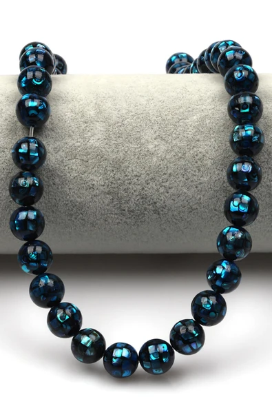 Özel İşçilikli Mavi Abalon Sedef Doğaltaş Dizi 10 mm Küre Kesim - Resim 2