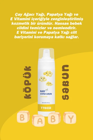 Tto soft Baby Köpük Sabun 200ml - Resim 2