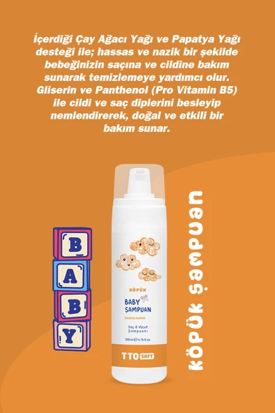 Tto Baby Sensitive Care Bebek Şampuanı 200ml - Resim 2