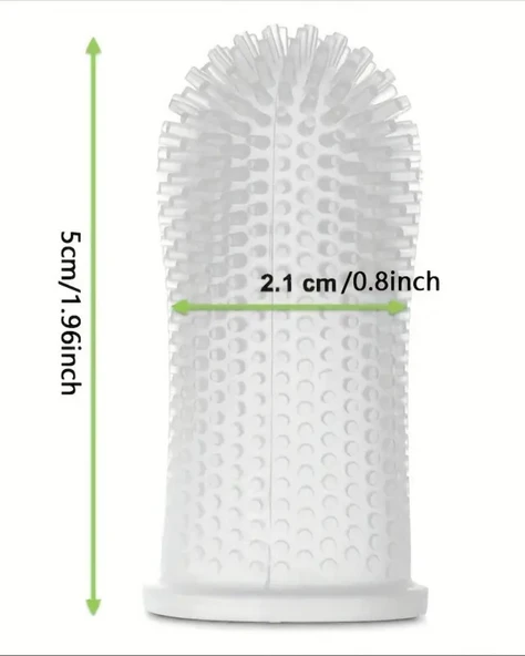 1 Adet - Süper Yumuşak Köpek ve Kedi Parmak Diş Fırçası | Yavru Köpekler ve Küçük Evcil Hayvanlar İçin Nazik Diş Temizleme Aracı | Stoktaki Uygun Renge Göre Gönderilecektir - 9