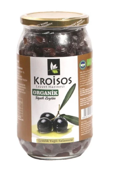 Kroisos Organik Siyah Zeytin (gemlik Yağlı Salamura) 700gr - 1