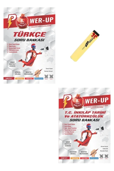 Nartest Yayınları LGS 8. Sınıf PowerUp Türkçe ve İnkılap Soru Bankaları ürün görseli