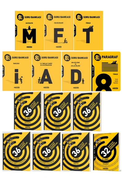 Evrensel İletişim Yayınları 8.Sınıf Hız Yayınları Soru Bankaları + 8.Sınıf Hız Yayınları 36 Haftalık Denemeleri / 13 KİTAP SET ürün görseli
