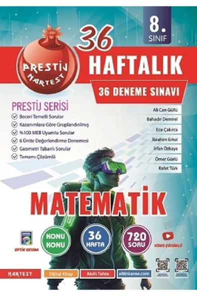 Nartest Yayınları 8. Sınıf Haftalık Matematik Denemeleri + Haftalık Fen Bilimleri Denemeleri (2 Kitap) - Resim 2