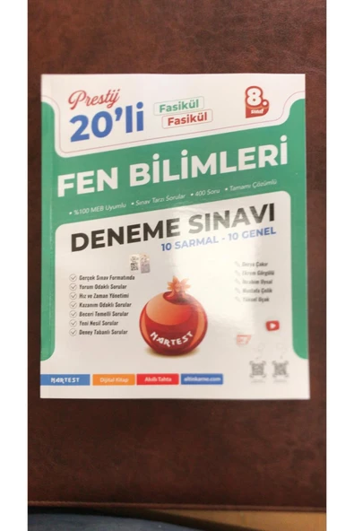 Nartest Yayınları NARTEST 8. Sınıf Prestij Fen Bilimleri 20'li Deneme Sınavı ürün görseli