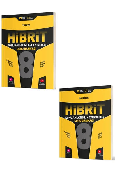 Evrensel İletişim Yayınları 8.Sınıf Hız Yayınları HİBRİT Türkçe + İngilizce Konu Anlatımlı Etkinlikli Soru Bankaları / 2 KİTAP ürün görseli