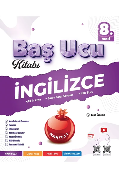 Nartest Yayınları Nartest LGS 8. Sınıf İngilizce Baş Ucu Kitabı + 1 LGS Deneme Hediyeli - Resim 2