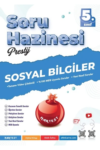 Nartest Yayınları 5. Sınıf Prestij Sosyal Bilgiler Soru Hazinesi - Resim 2