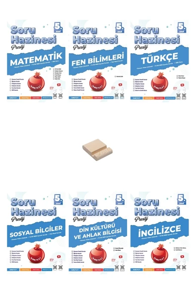 Nartest Yayınları 5. Sınıf Prestij Tüm Dersler Soru Hazinesi 6lı Set + Telefon Tutucu ürün görseli