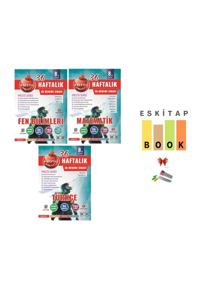Nartest Yayınları 8. Sınıf Haftalık MATEMATİK + FEN BİİMLERİ + TÜRKÇE Denemeleri( 1 ADET NOT DEFTERİ HEDİYE) ürün görseli