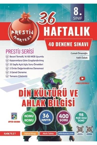 Nartest Yayınları Nartest 8. Sınıf Haftalık Din Kültürü Denemeleri (Prestij Serisi) ürün görseli