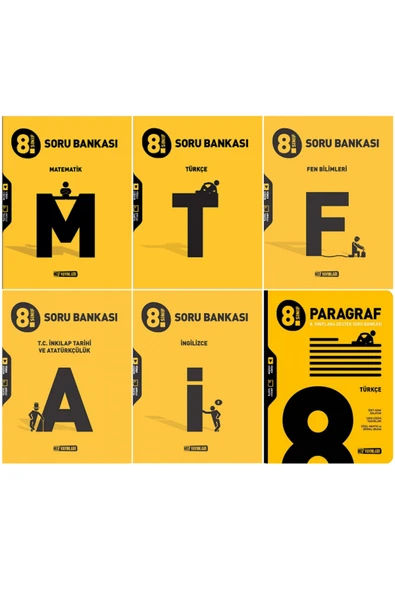 Evrensel İletişim Yayınları 8.Sınıf Hız Yayınları Soru Bankaları - Matematik + Türkçe + Fen + İnkılap + Paragraf / 6 KİTAP SET ürün görseli