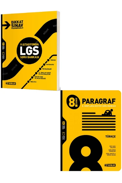 Evrensel İletişim Yayınları 8.Sınıf Hız Yayınları 9 İstasyonda LGS Soru Bankalası + 8.Sınıf Hız Paragraf Soru Bankası / 2 KİTAP ürün görseli