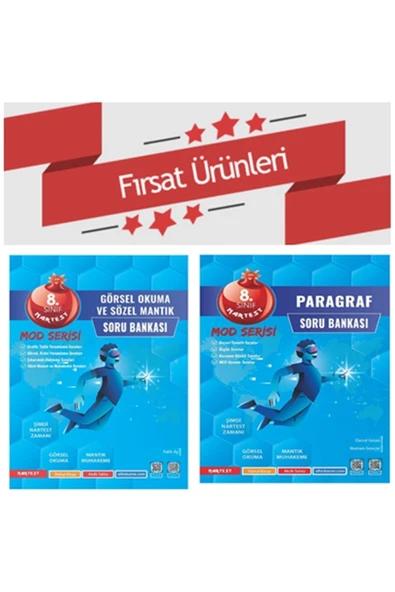 Nartest Yayınları 8. Sınıf Mod Paragraf Soru Bankası + Görsel Okuma Ve Sözel Mantık Soru Bankası - 1