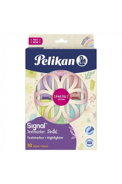 Pelikan SİGNAL Textmarker 10'lu Pastel Renkler Set- - 1