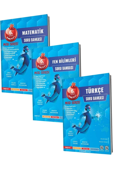 Nartest Yayınevi Nartest 6.Sınıf MOD SORU BANKASI SETİ Matematik Fen Türkçe (3 Kitap) ürün görseli