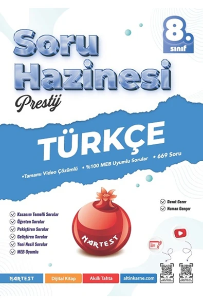 Nartest Yayınları 8. Sınıf Prestij Türkçe Soru Hazinesi - Resim 2