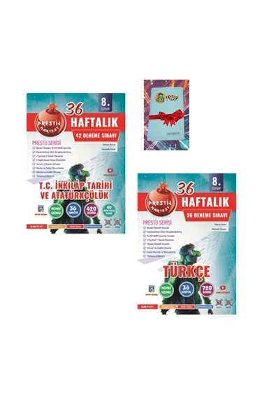 Nartest Yayınları 8. Sınıf Haftalık İNKILAP TARİHİ + TÜRKÇE Denemeleri (DEFTER HEDİYE) ürün görseli