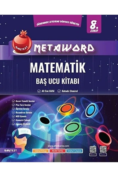 Nartest Yayınevi 8. Sınıf Matematik Metaword Baş Ucu Kitabı / Ali Can Güllü / Nartest Yayınevi / 9786257865500 ürün görseli