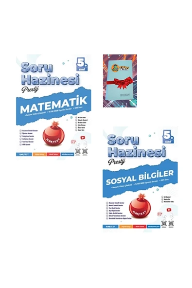 Nartest Yayınları 5. Sınıf Prestij MATEMATİK + SOSYAL BİLGİLER Soru Hazinesi (DEFTER HEDİYE) ürün görseli