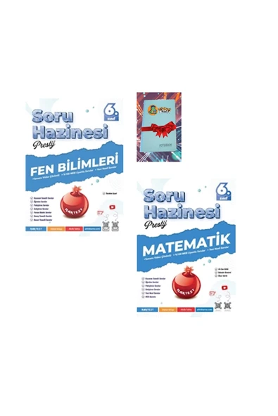 Nartest Yayınları 6. Sınıf Prestij FEN BİLİMLERİ + MATEMATİK Soru Hazinesi (DEFTER HEDİYE) ürün görseli