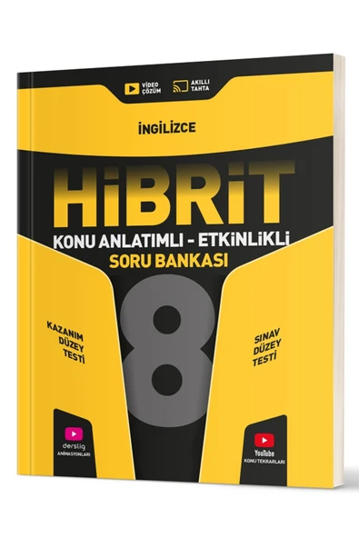 Evrensel İletişim Yayınları 8.Sınıf Hız Yayınları HİBRİT İngilizce Konu Anlatımlı Etkinlikli Soru Bankası / Kazanım Düzeyi Testi ürün görseli