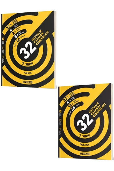 Evrensel İletişim Yayınları 7.Sınıf Hız Yayınları Türkçe + İngilizce 32 Haftalık Kazanım Denemeleri / 2 KİTAP SET ürün görseli