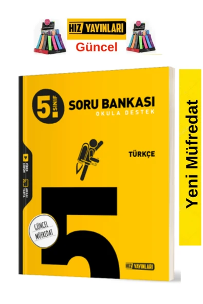 Hız ve Renk Yayınları Hız 5.Sınıf Yeni Müfredat Türkçe Soru Bankası +Kalemlik ürün görseli