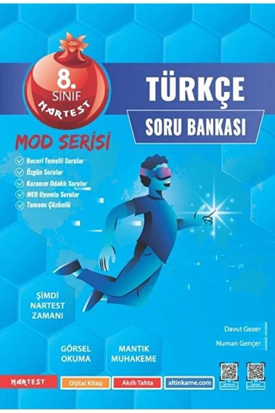 Nartest Yayınevi 8. Sınıf Mod Türkçe Soru Bankası / Davut Gezer / Nartest Yayınevi / 9786257865395 ürün görseli