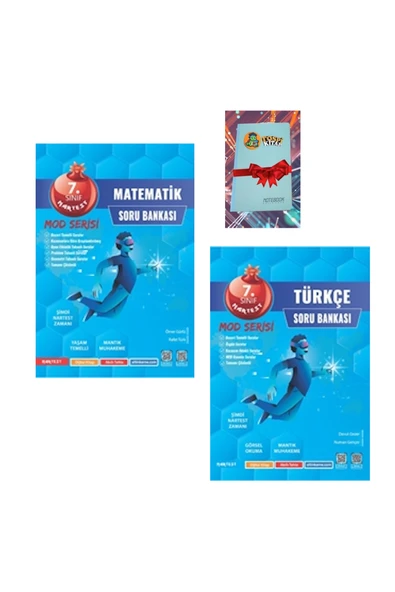 Nartest Yayınları 7. Sınıf Mod MATEMATİK + TÜRKÇE Soru Bankası ( NOT DEFTERİ HEDİYE) ürün görseli