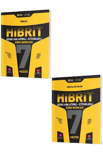 Evrensel İletişim Yayınları 7.Sınıf Hız Yayınları HİBRİT Türkçe + Sosyal Bilgiler Konu Anlatımlı Etkinlikli Soru Banka / 2 KİTAP ürün görseli