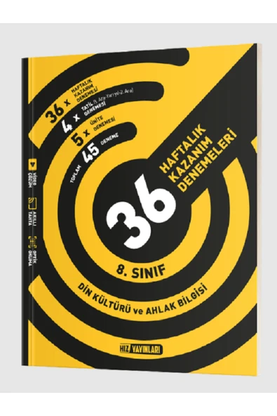 Evrensel İletişim Yayınları 8.Sınıf Hız Yayınları Matematik + Türkçe + Fen + Din 36 Haftalık Kazanım Denemeleri / 7 KİTAP SET - 6
