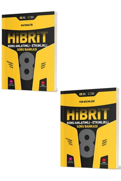 Evrensel İletişim Yayınları 8.Sınıf Hız Yayınları HİBRİT Matematik + Fen Bilimleri Konu Etkinlikli Soru Bankaları / 2 KİTAP ürün görseli