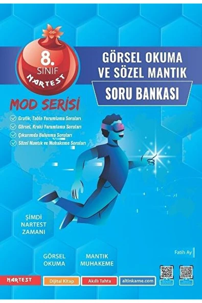 Nartest Yayınevi 8. Sınıf Görsel Okuma ve Sözel Mantık Mod Serisi Soru Bankası / Nartest Yayınevi / 9786257865333 ürün görseli