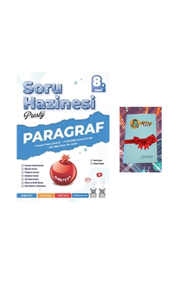 Nartest Yayınları 8. Sınıf Prestij PARAGRAF Soru HAZNESİ (DEFTER HEDİYE) ürün görseli