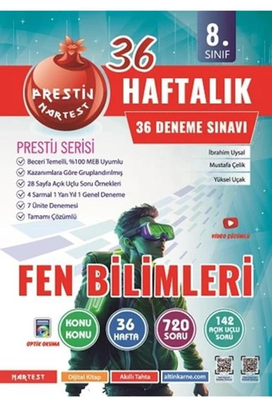 Nartest Yayınları 8. Sınıf Haftalık Fen Bilimleri Denemeleri ürün görseli