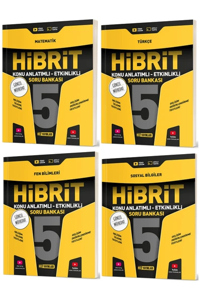 Evrensel İletişim Yayınları 5.Sınıf Hız Yayınları HİBRİT Matematik + Fen Konu Anlatımlı Etkinlikli Soru Bankaları / 4 KİTAP SET ürün görseli