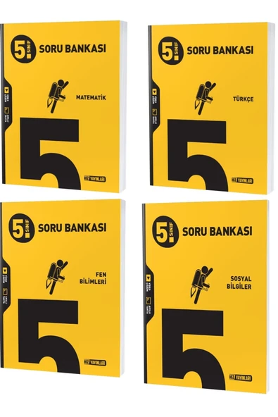 Hız ve Renk Yayınları Hız 2025 5. Sınıf Matematik Türkçe Fen Sosyal Soru Seti 4 Kitap ürün görseli