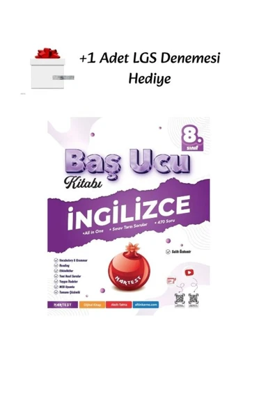 Nartest Yayınları Nartest LGS 8. Sınıf İngilizce Baş Ucu Kitabı + 1 LGS Deneme Hediyeli ürün görseli