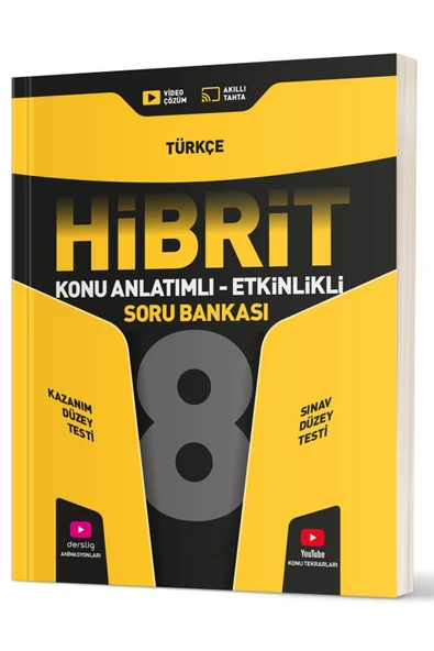 Evrensel İletişim Yayınları 8.Sınıf Hız Yayınları HİBRİT Türkçe + Din Kültürü Konu Anlatımlı Etkinlikli Soru Bankaları / 2 KİTAP - 2
