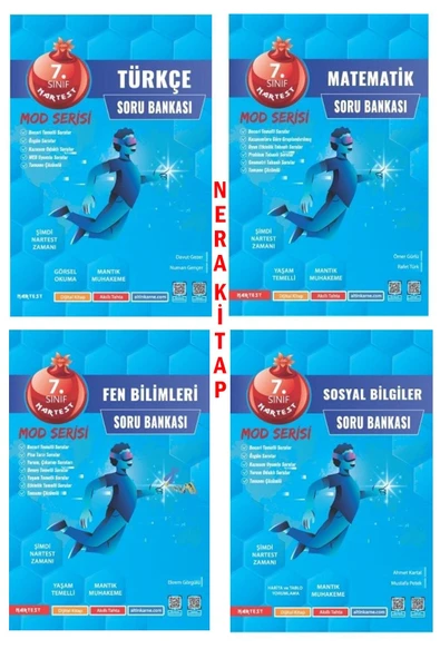 Nartest Yayınları Nartest 7. Sınıf Yeni Nesil Türkçe-matematik-fen Bilgisi-sosyal Mod Soru Bankası (4LÜ SET) ürün görseli