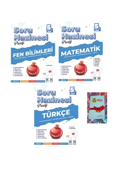 Nartest Yayınları 5. Sınıf Prestij FEN BİLİMLERİ + MATEMATİK + TÜRKÇE Soru Hazinesi (DEFTER HEDİYE) ürün görseli